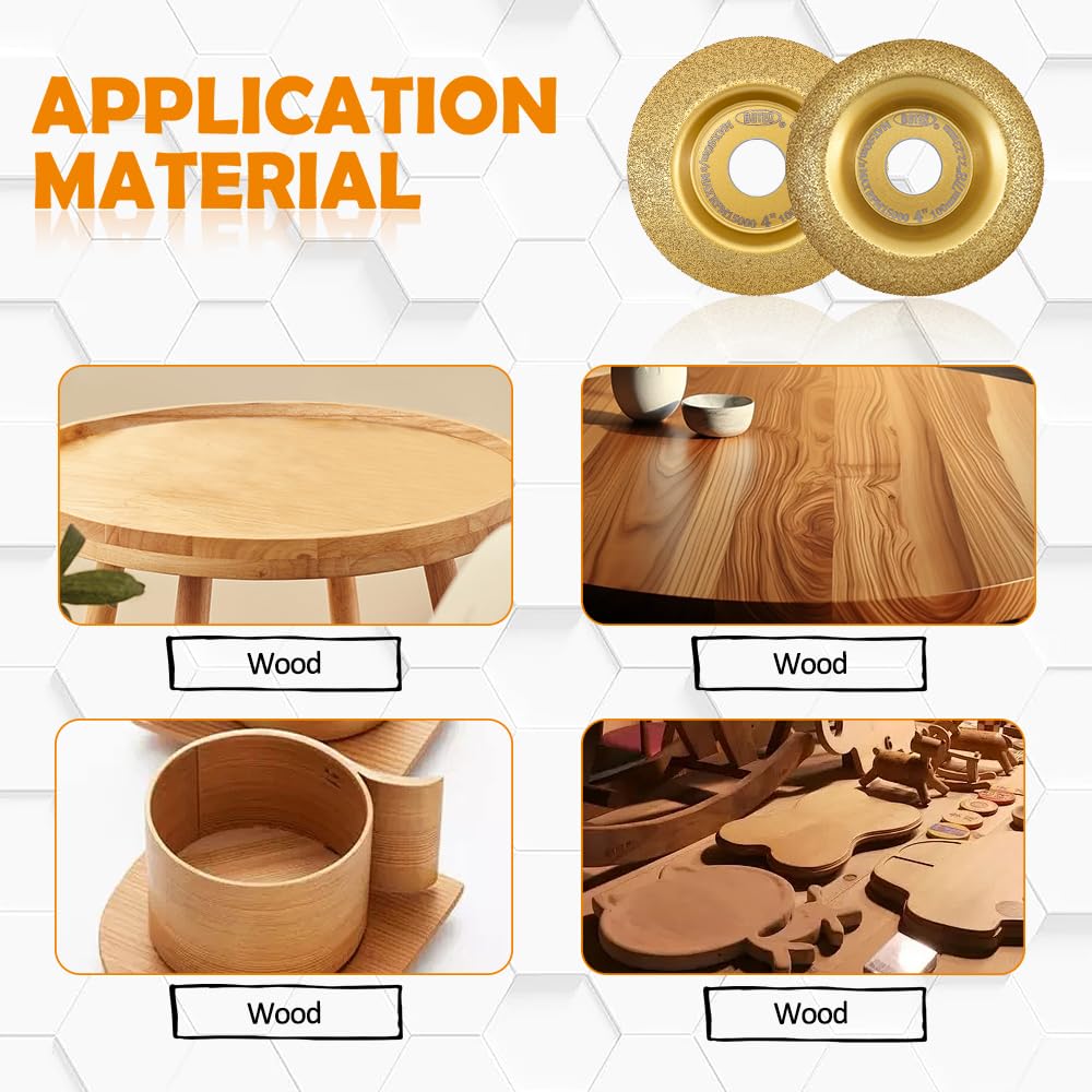 Detalle 2 de BGTEC Wood Grinding Wheel Set, 100 mm