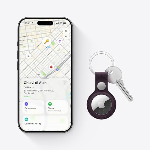 Detalle de AirTag di Apple (2ª generazione) – localizza chiavi, portafogli e altro con suono e precisione migliorata