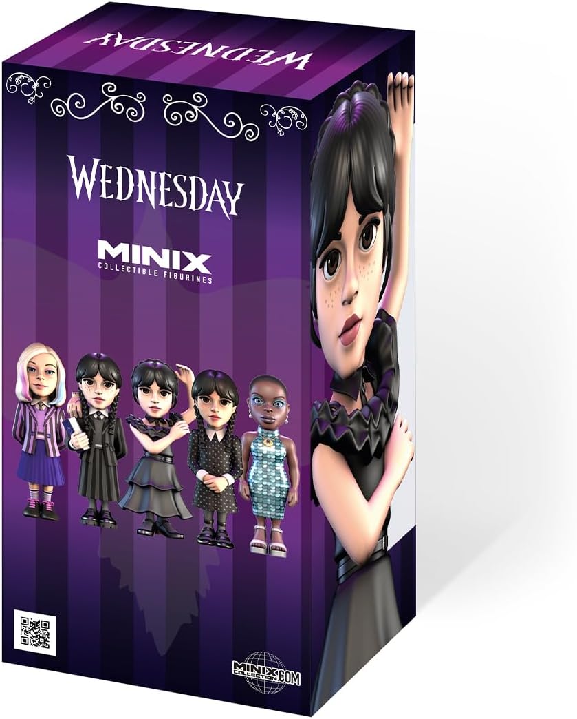 Detalle 1 de Figurine Minix Mercredi avec sa robe de bal #127 – Wednesday – 12 cm