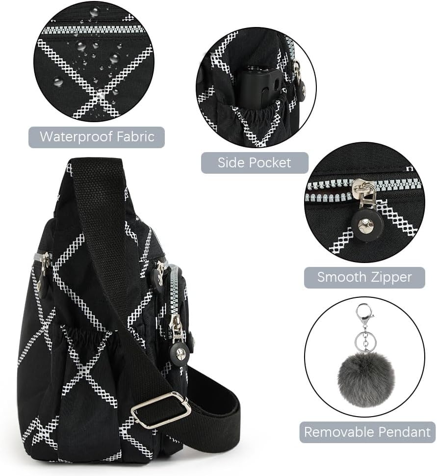 Thumbnail 3 de Aucuu Borsa a Tracolla da Donna in Nylon: stile casual e grande capacità