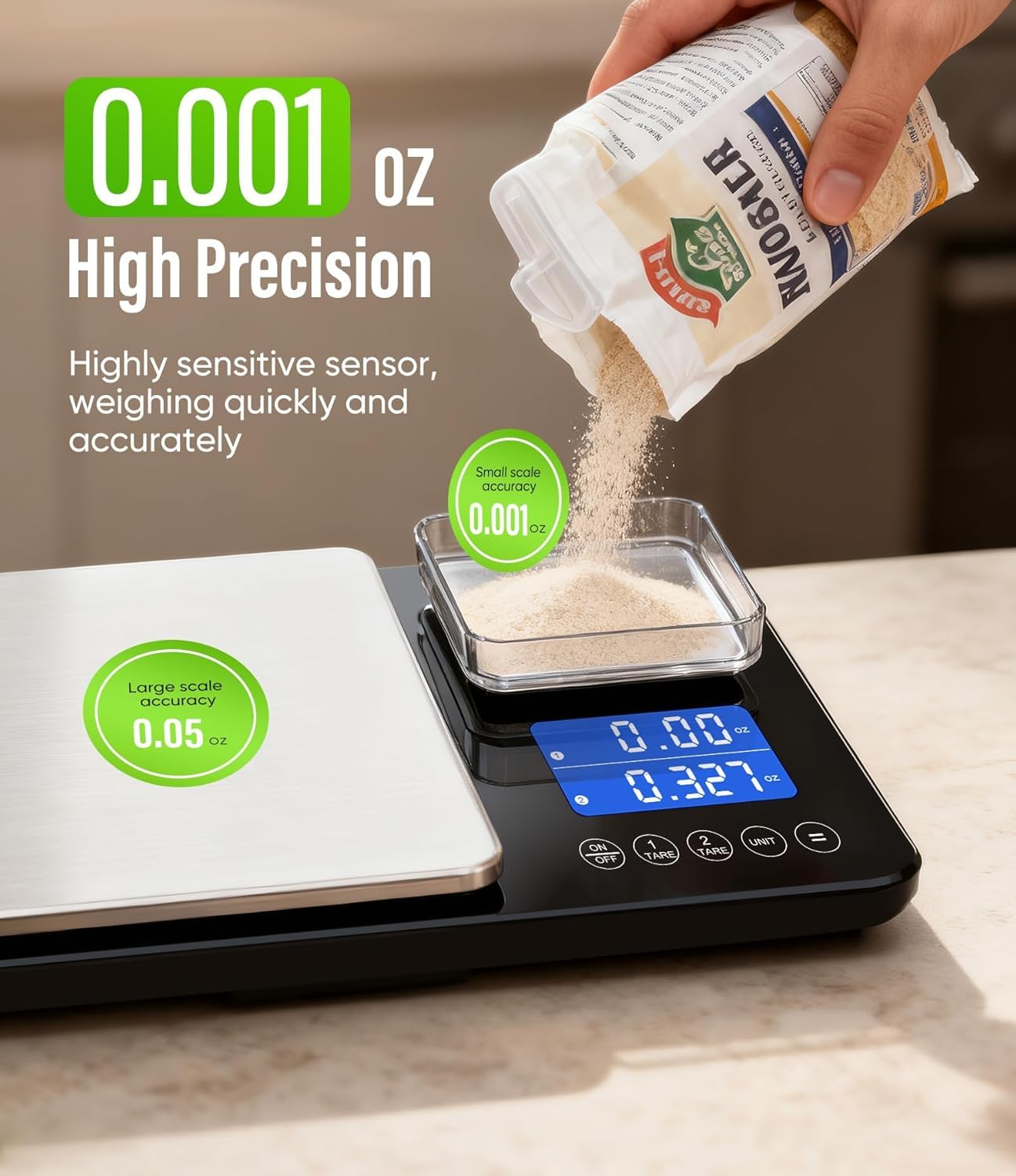 Detalle 2 de Dual Platform Kitchen Scales 15kg capacity
