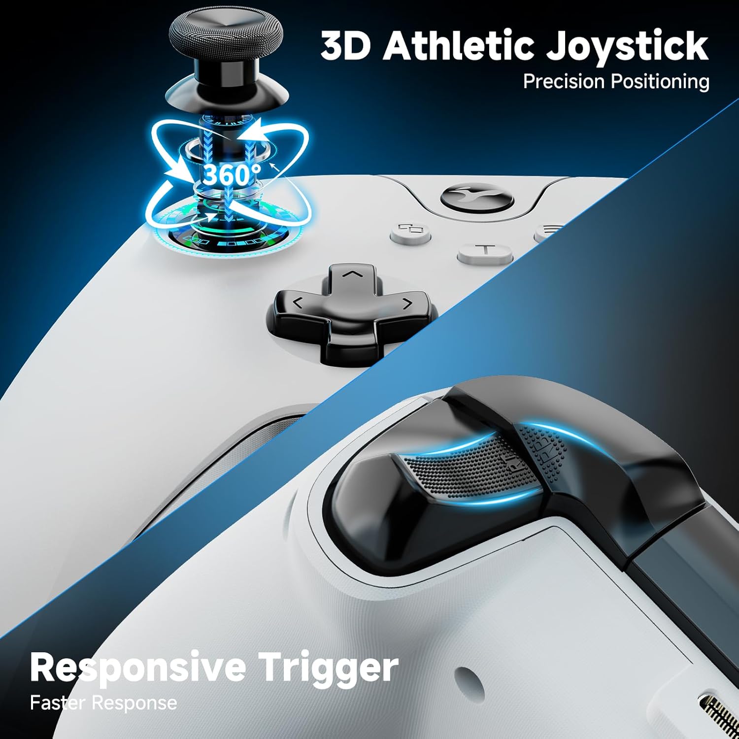 Detalle 2 de YCCTEAM Wired Controller for Xbox One – Reliable wired gamepad with 3.5mm jack