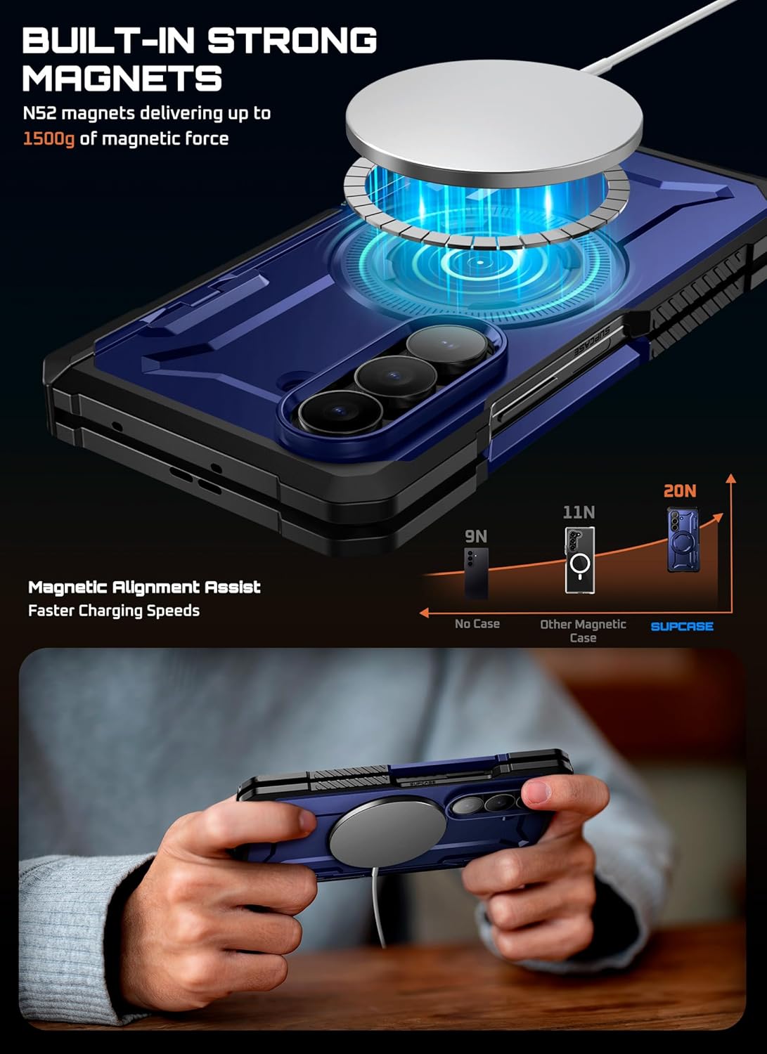 Thumbnail 3 de SUPCASE Samsung Galaxy Z Fold 7 Rugged Case with Kickstand