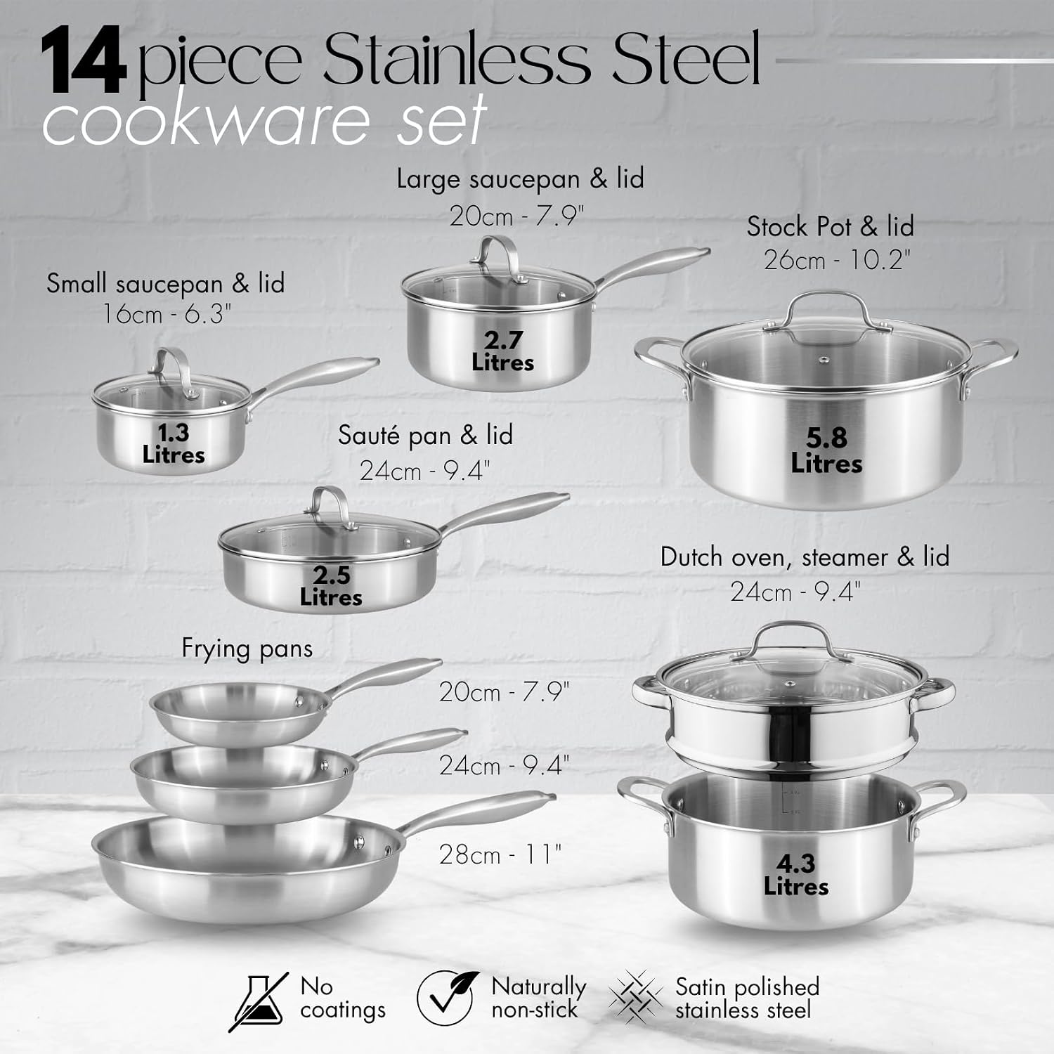 Detalle 2 de Nuovva 14pc Cookware Set