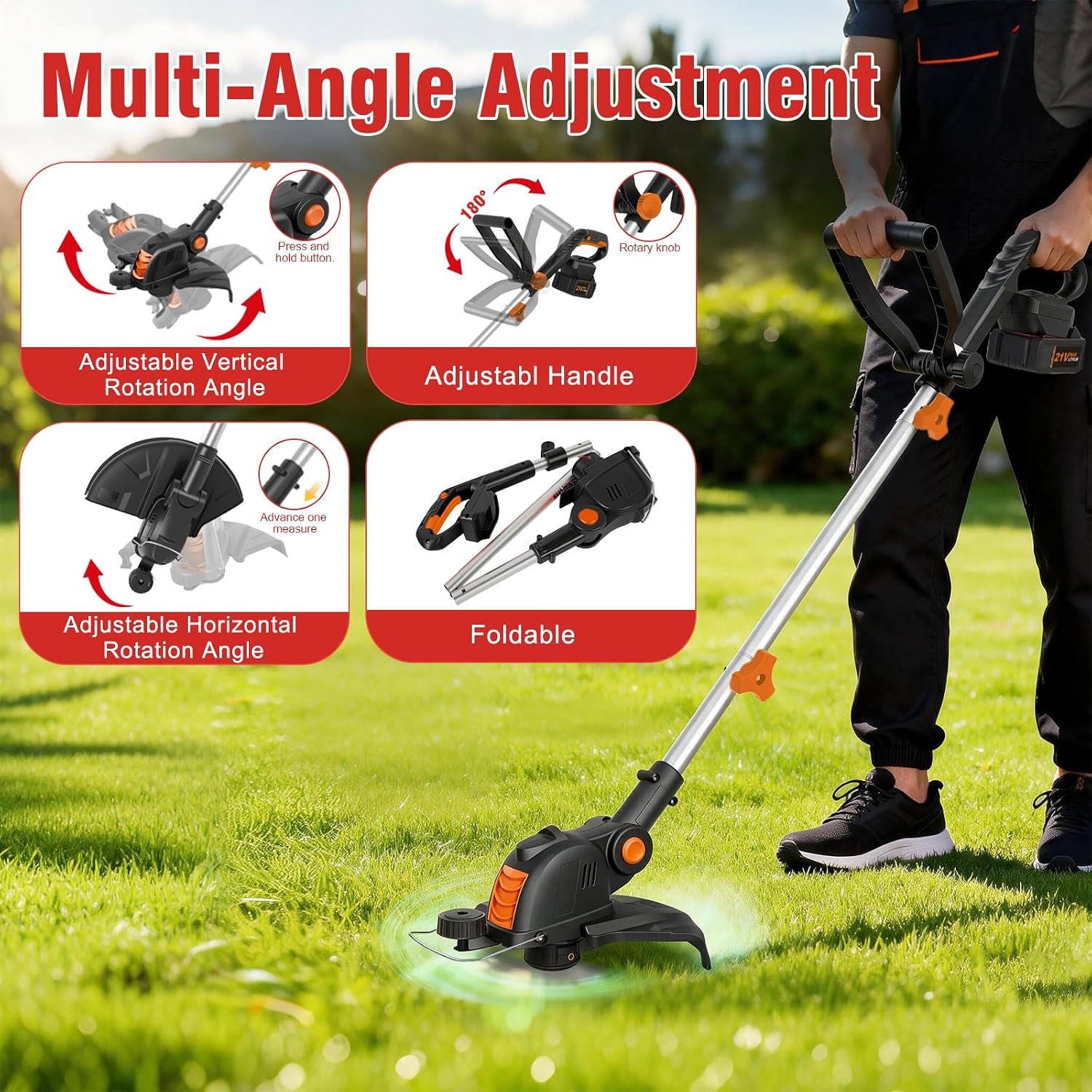 Thumbnail 3 de Cordless String Trimmer with 12-Inch Cutting Path