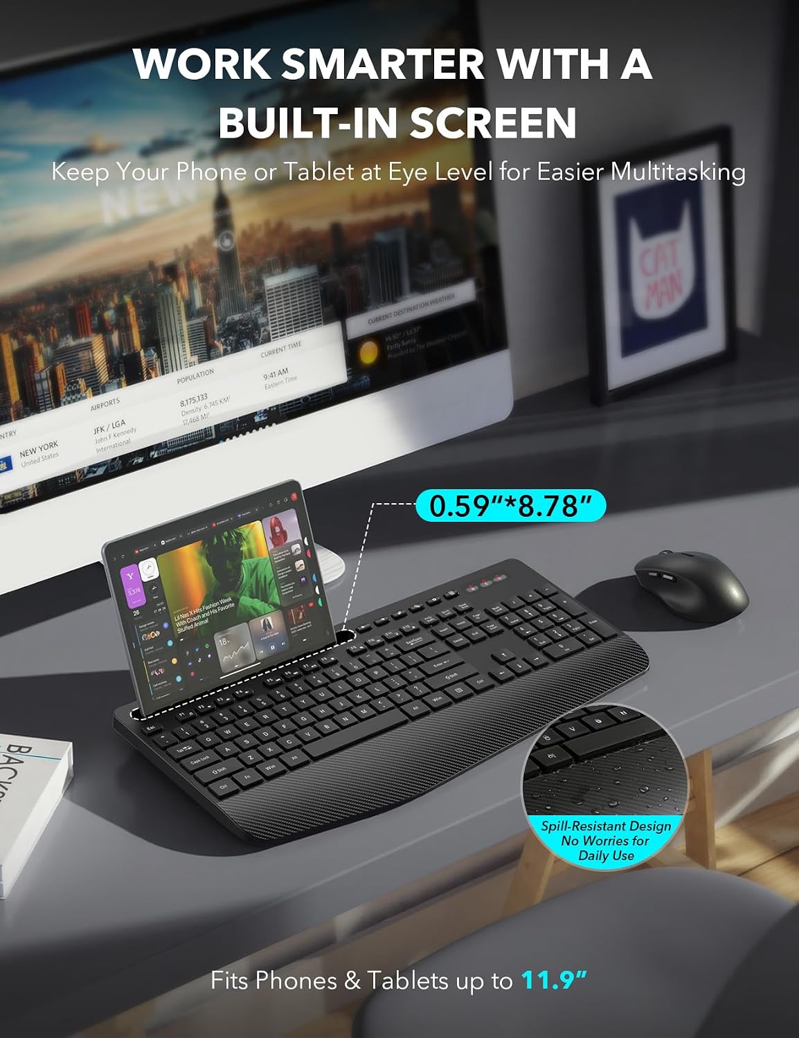 Thumbnail 2 de Trueque Wireless Keyboard Mouse Combo 2.4GHz