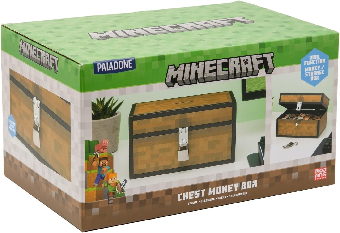 Detalle 1 de Minecraft Officially Licensed Chest Money Box by Paladone