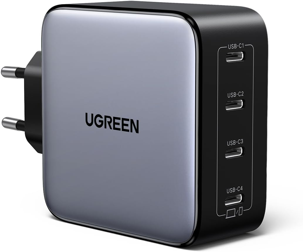 Detalle de UGREEN Nexode 100W USB-C Ladegerät mit 4 Ports, GaN