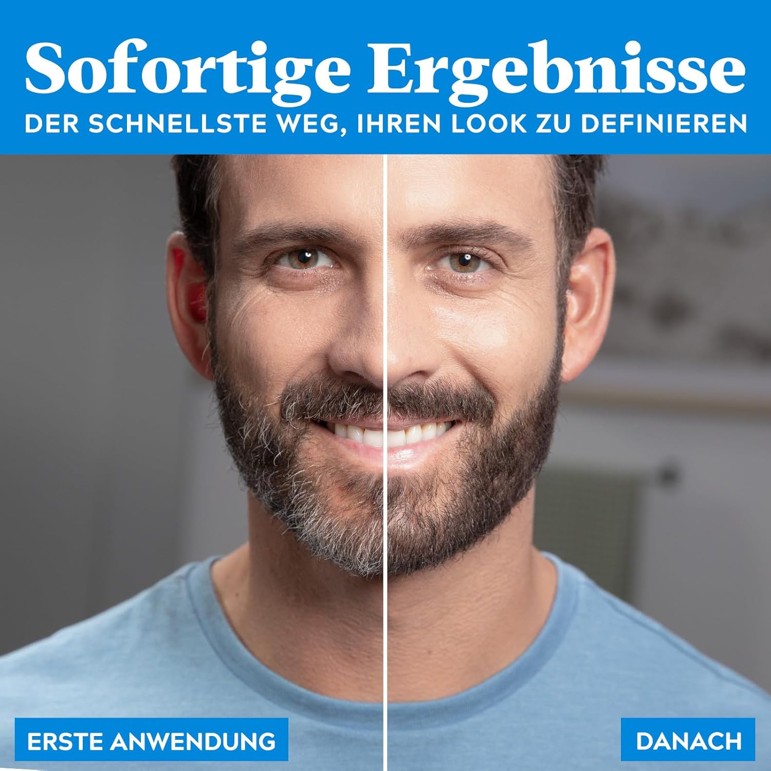 Detalle de Just for Men 1-Tages Bart- & Augenbrauenfarbe – Dunkelbraun (1 Tag) für Bart und Augenbrauen, temporär