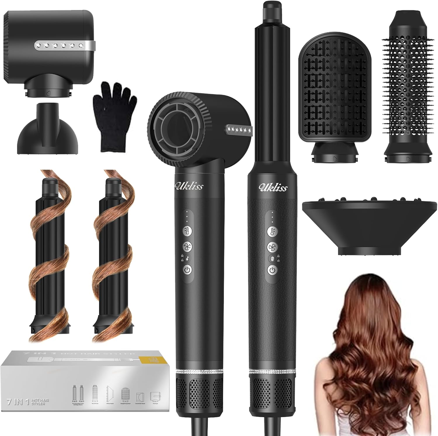 Detalle de UKLISS Airstyler 7 in 1 Pro Hairstyler