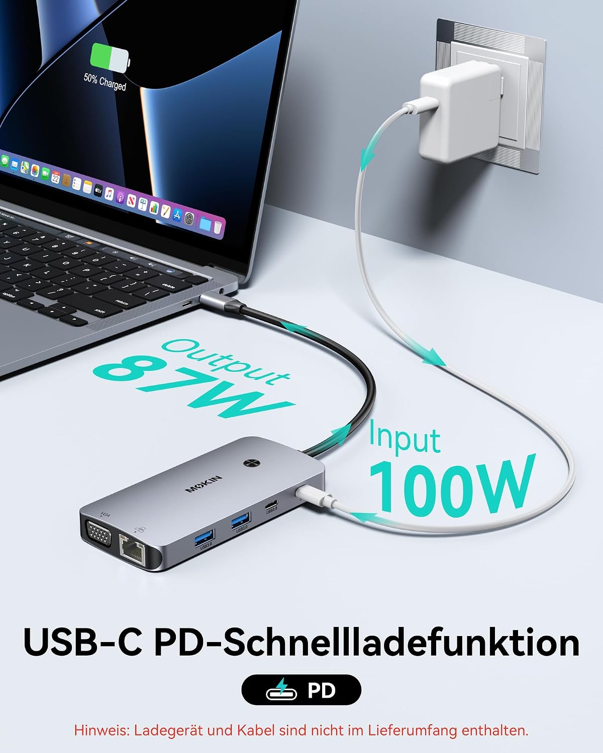 Thumbnail 4 de MOKiN USB C Docking Station Tripe Display 9 in 1