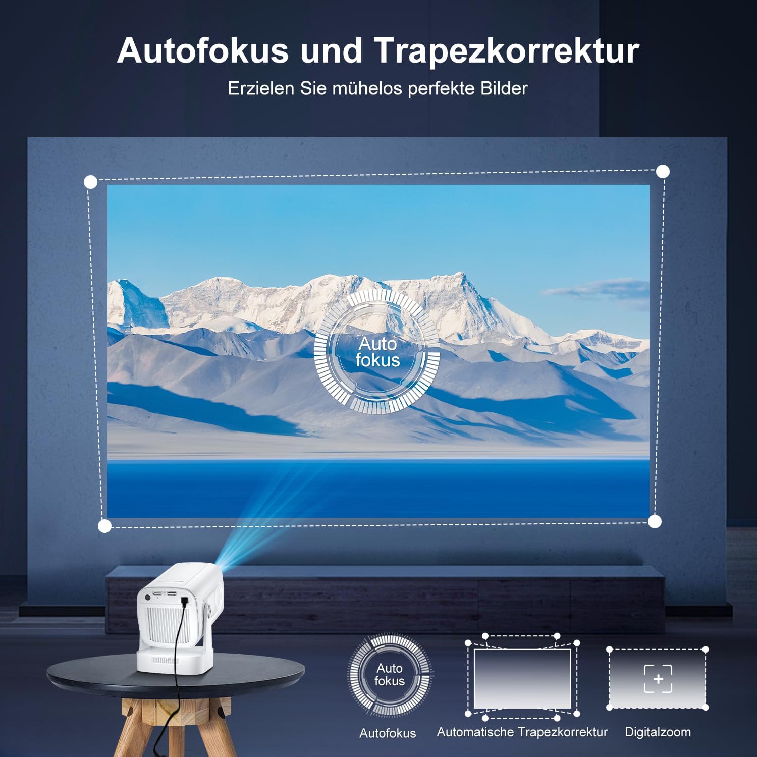 Thumbnail 4 de Salange Mini Beamer 8K Unterstützung 1080P