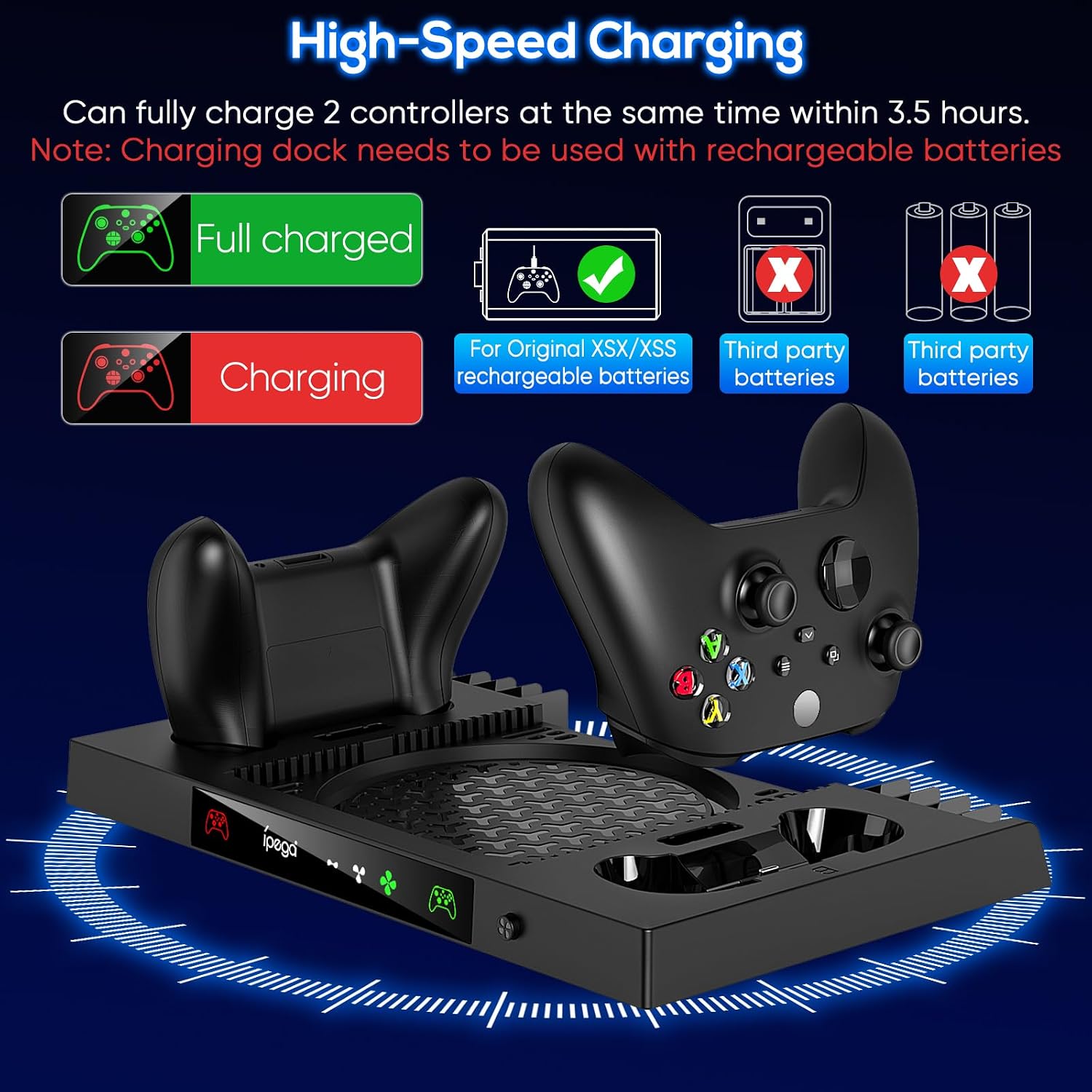 Detalle de FYOUNG Upgraded Cooling Fan Stand for Xbox Series X
