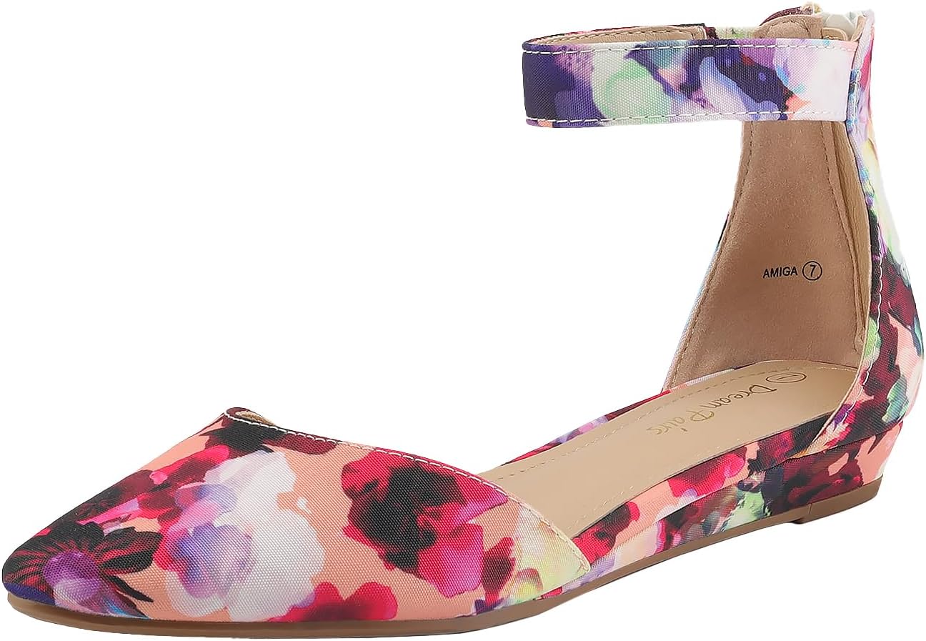 Thumbnail 5 de DREAM PAIRS Women's Low Wedge Ankle Strap Flats 👠