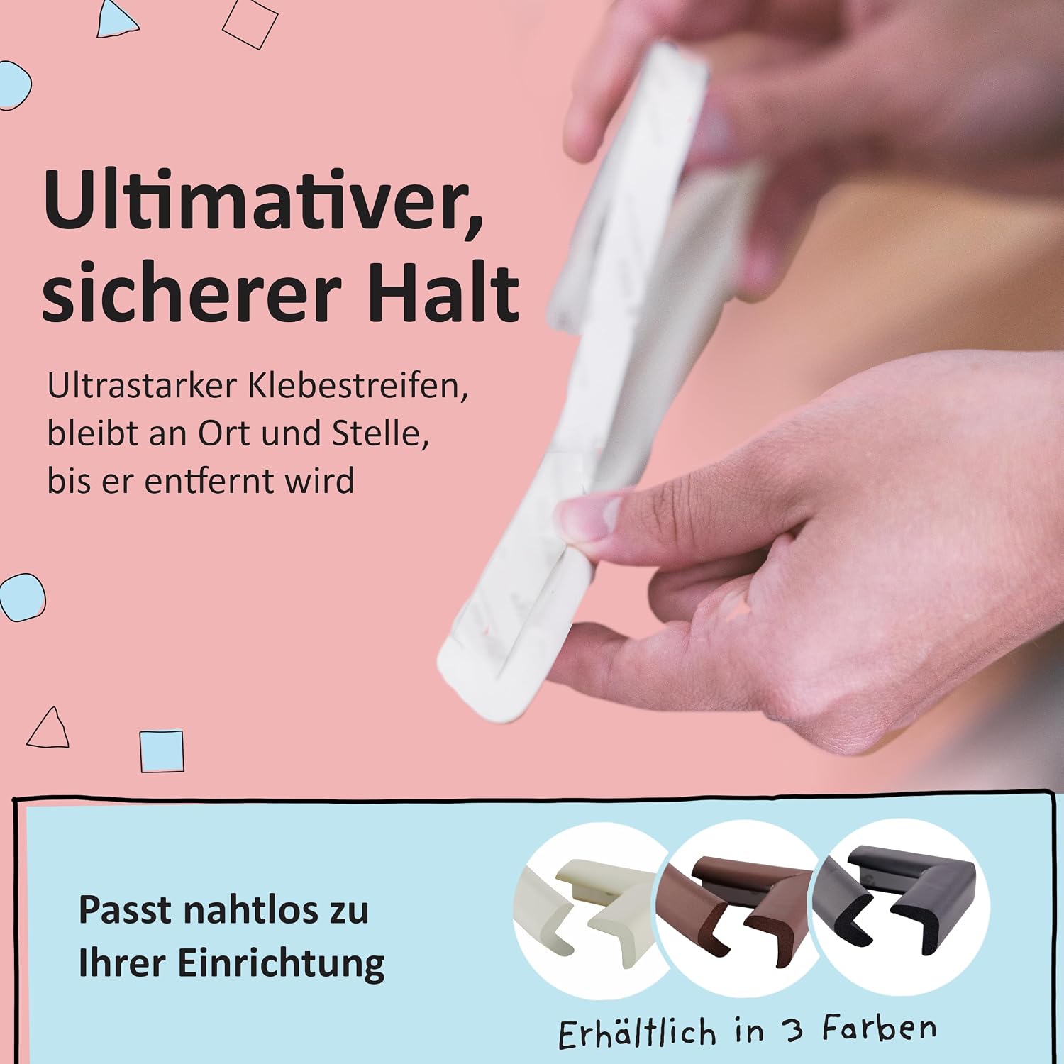 Thumbnail 3 de Bébé Earth Kinderschutz-Möbel-Set mit 6m Kantenschutz und 8 Eckschutz aus Schaumstoff (inkl. Türstopper), braun
