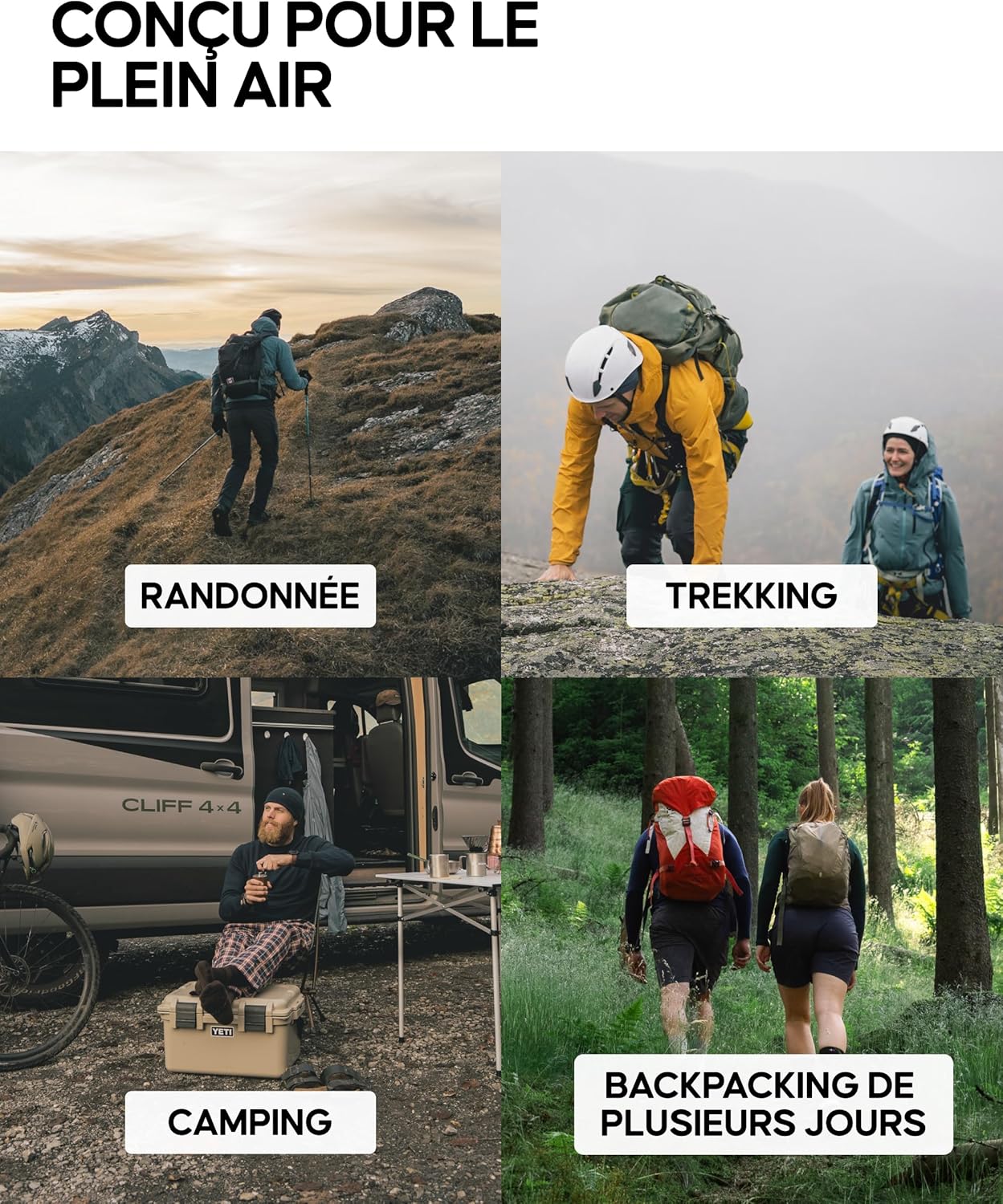 Thumbnail 3 de Danish Endurance Chaussettes de randonnée en laine mérinos légères (lot de 3) – coupe basse, anti-blister