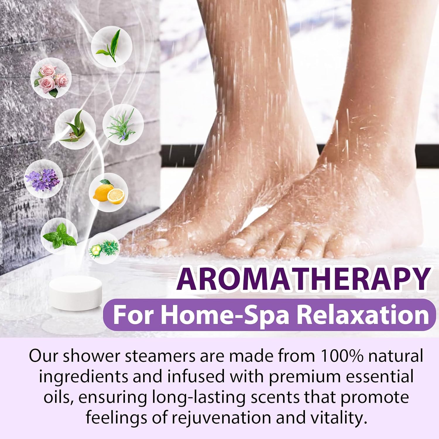 Detalle de Shower Steamers Aromatherapy 8-pack for Relaxation