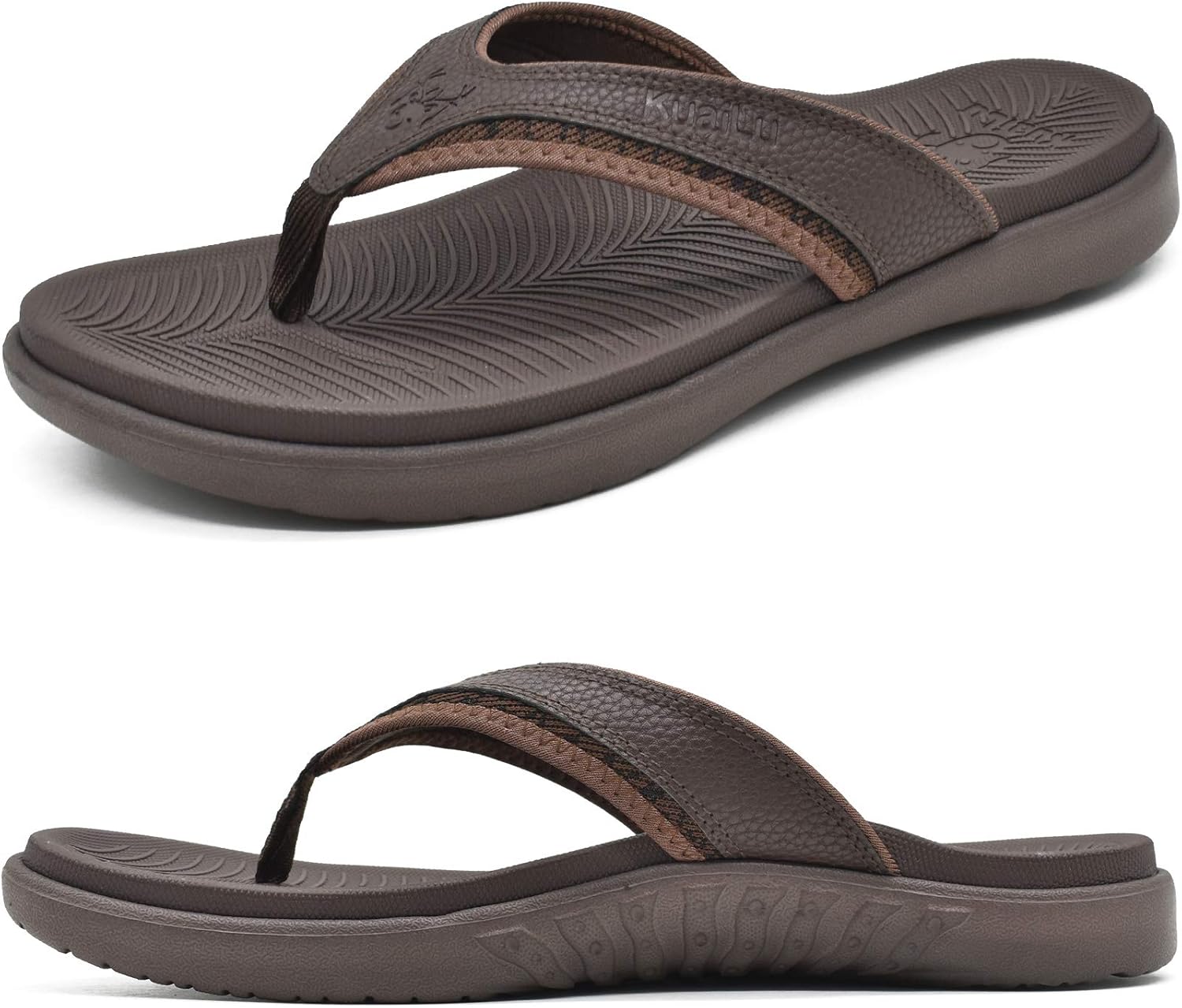 Detalle de KuaiLu Mens Sport Flip Flops with Orthotic Arch Support