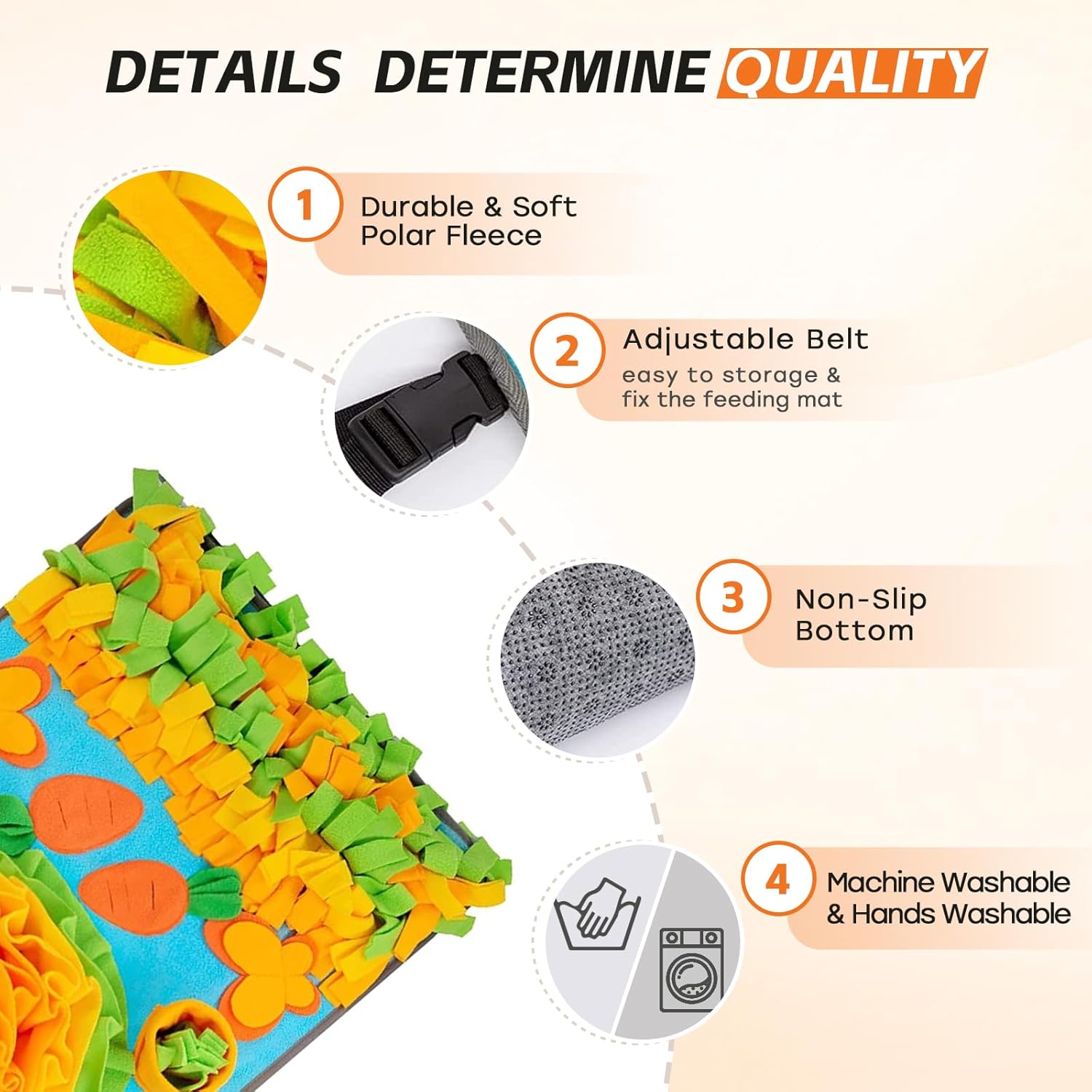 Thumbnail 2 de TAIMUTTAL Snuffle Mat for Dogs (80cm x 48cm) – Interactive for Slow Eating & Enrichment