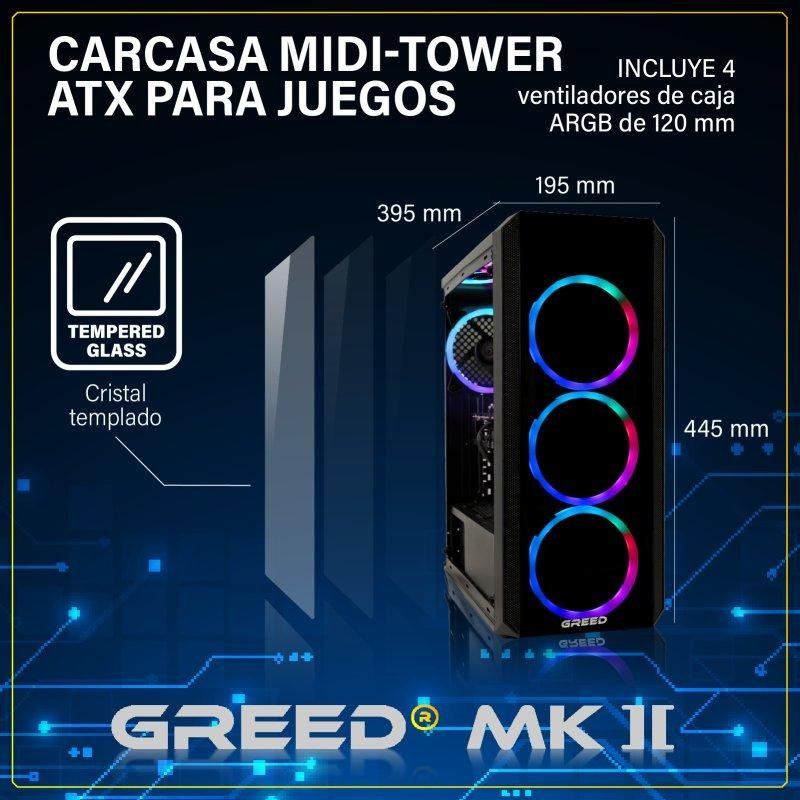 Thumbnail 3 de PC Sobremesa GREED MK2 con Ryzen 7 5700X, 16 GB y RTX 5060 Ti - Windows 11 Pro