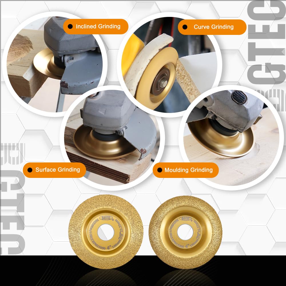 Detalle de BGTEC Wood Grinding Wheel Set, 100 mm