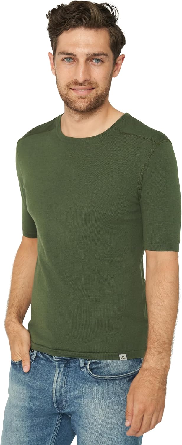 DANISH ENDURANCE T-shirt couche de base en laine mérinos (manches courtes) pour homme