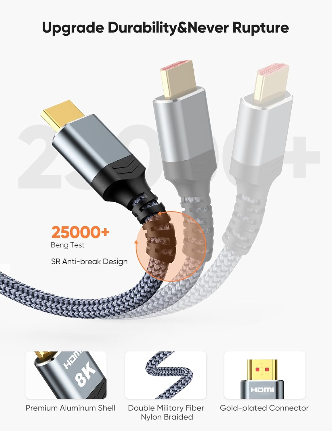Thumbnail 6 de Snowkids HDMI 2.1 Cable 2m — 48Gbps HDMI cable