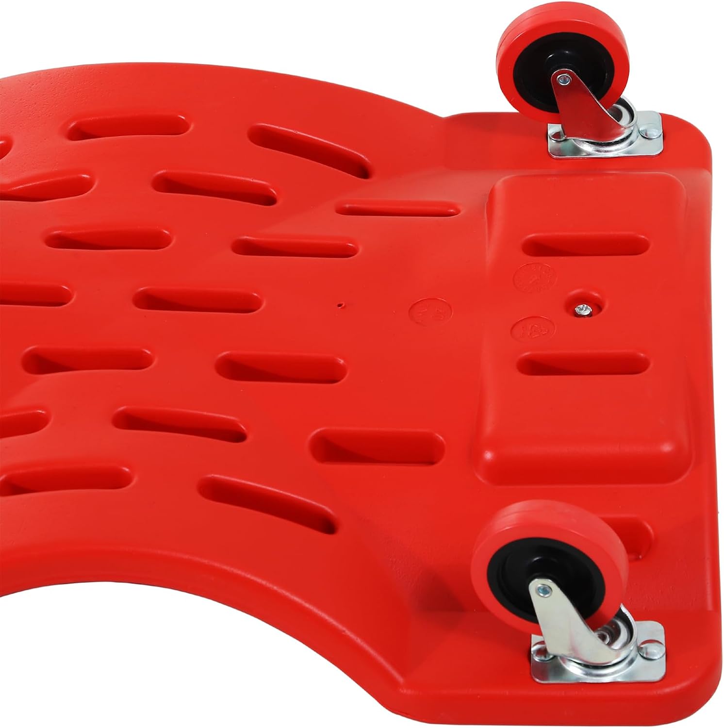 Detalle de DURHAND C21-007 Mechanic’s Creeper, Red, with Padded Headrest and Six Castors
