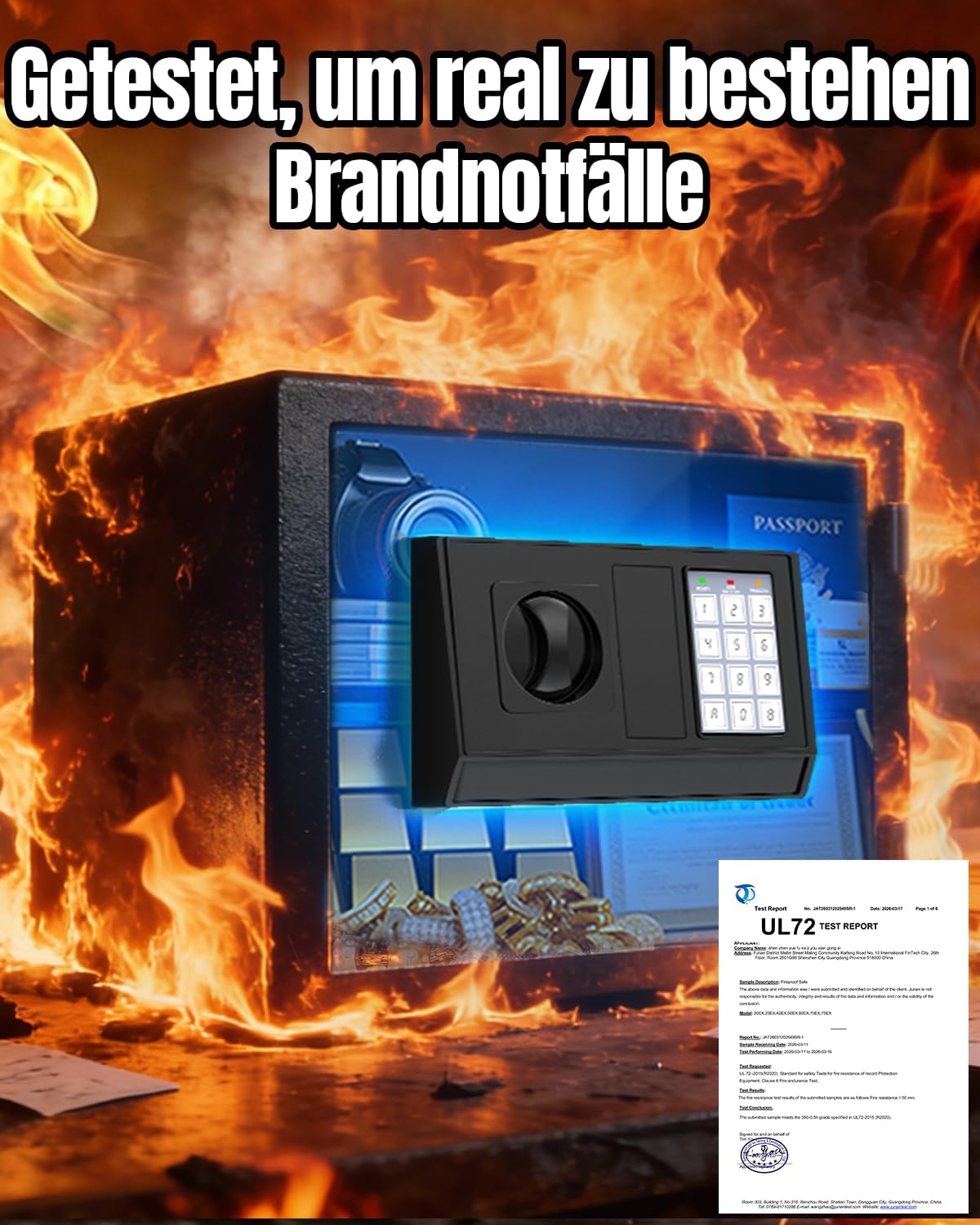 Thumbnail 2 de Tiskgg [2026 35-Min 1700°F] Feuerfester Tresor (25 L) mit digitaler Tastatur