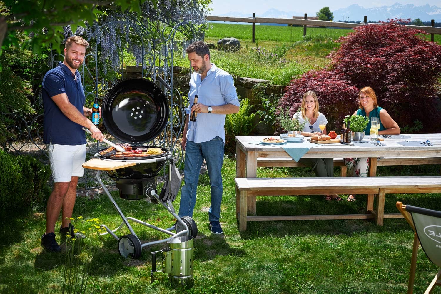 Detalle de RÖSLE Anzündkamin – Hochwertiger Edelstahl-Grillkohleanzünder mit Funkenschutz und Hitzeschutzgriff