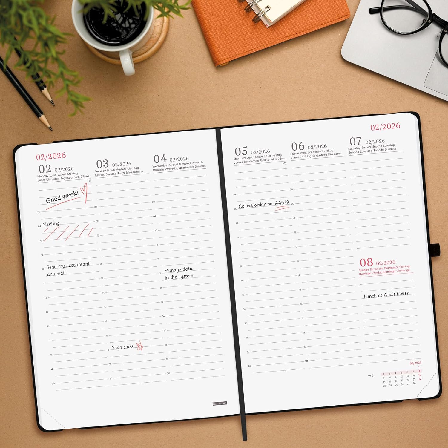 Thumbnail 2 de Finocam Agenda 2026 A5 Settimanale Verticale 📔