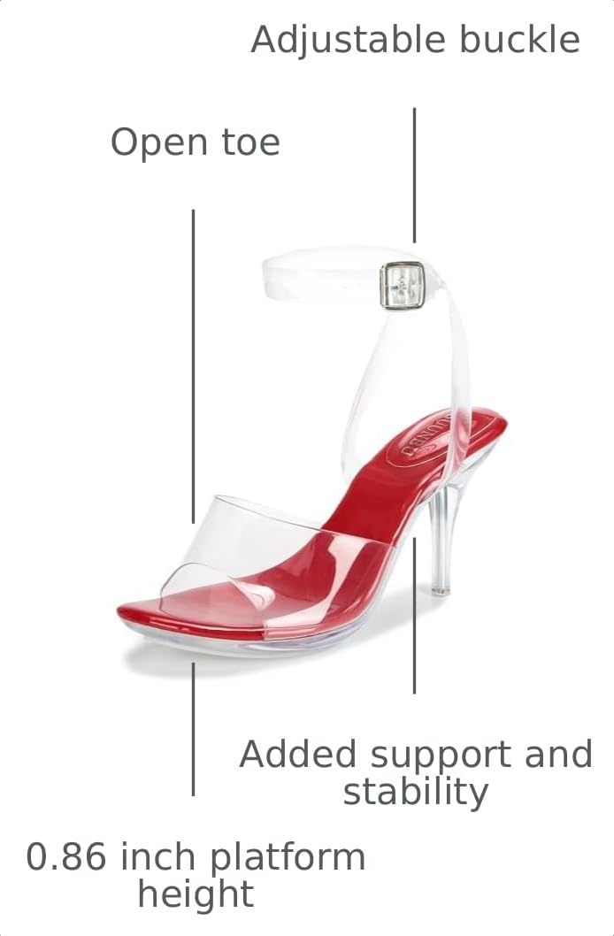 Detalle de NBUUNBU Clear Heels 3.74-Inch Heel