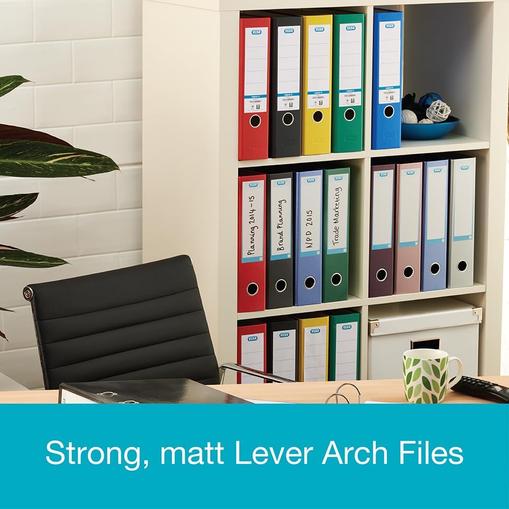 Detalle 2 de Elba A4 Lever Arch File, 570 Sheet Capacity, 80mm Spine, Red