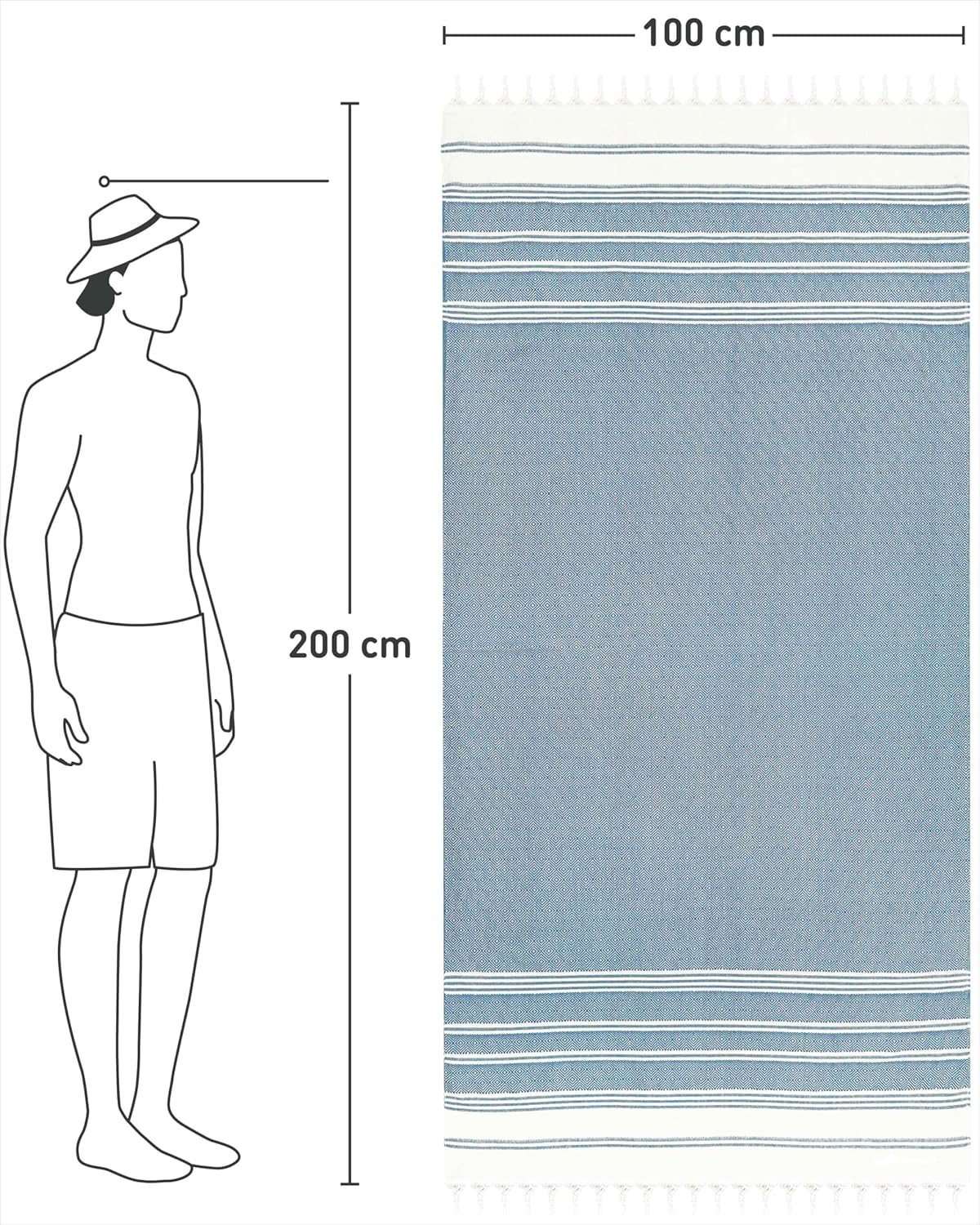 Thumbnail 3 de Fit-Flip Fouta hamam 100x200 cm