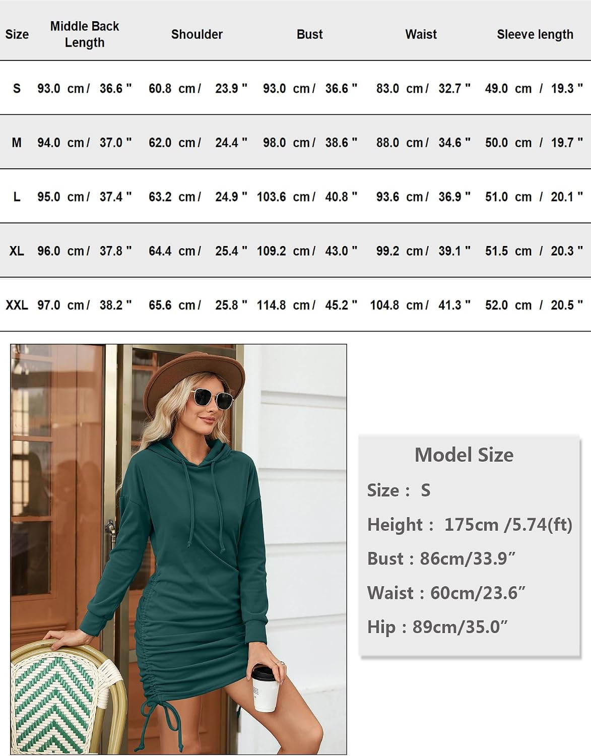 Thumbnail 5 de Attori Robe Sweat Femme Longue Capuche