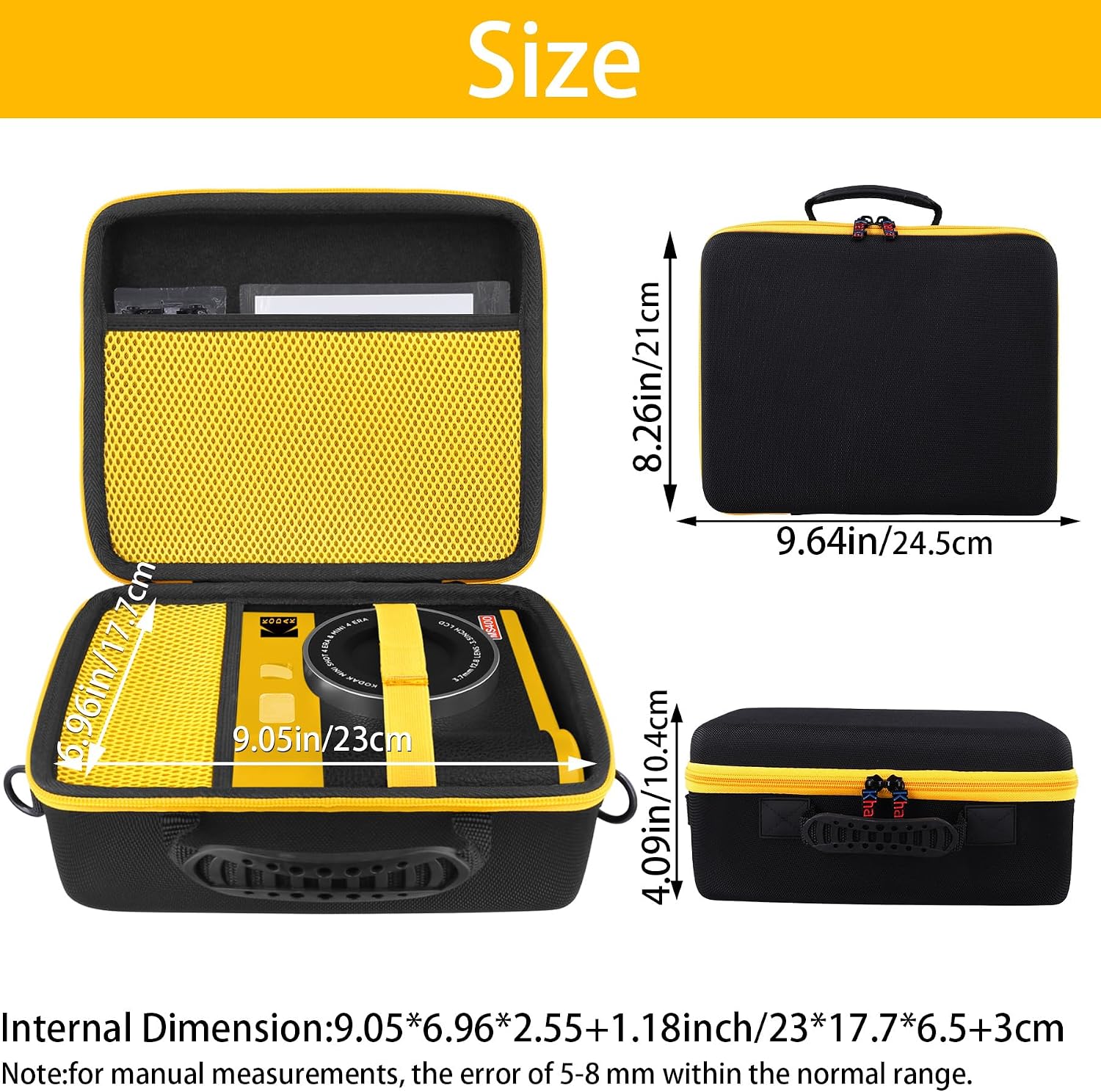 Detalle 2 de Khanka Kodak Mini Shot 4 ERA 4PASS 2-in-1 Case (Case Only) – Protective EVA Travel Cover for Kodak Mini Shot 4 Era