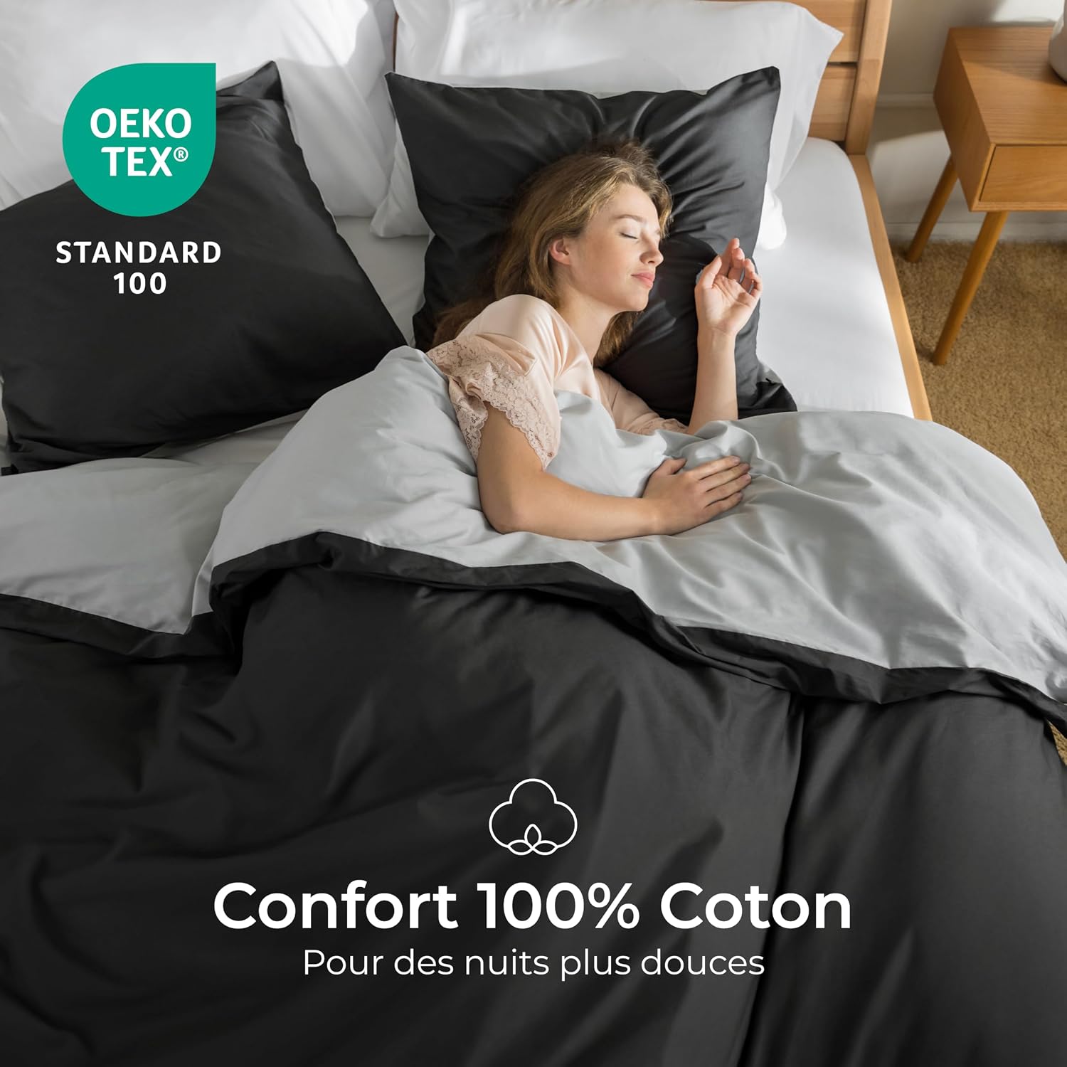 Detalle 2 de Dreamzie Housse de Couette 240 x 260 Coton percale