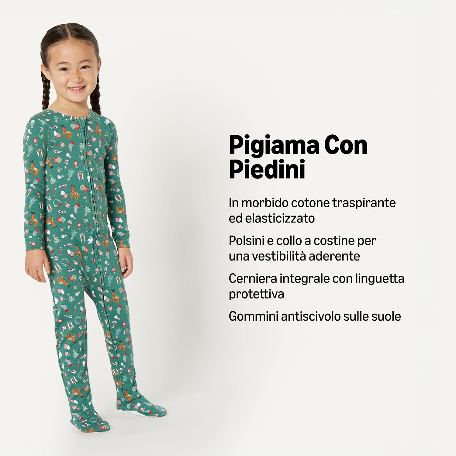 Detalle de Amazon Essentials x Sofia Grainge Completi Coordinati di Pigiami Natalizi per la Famiglia