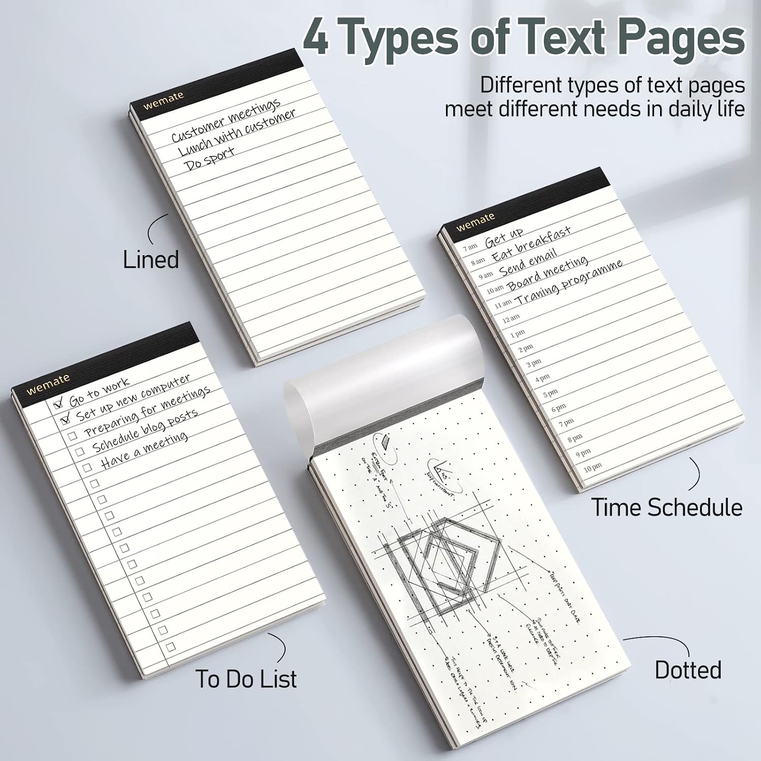 Detalle 2 de WEMATE Pocket Notebook Set, 3 x 5 Inch