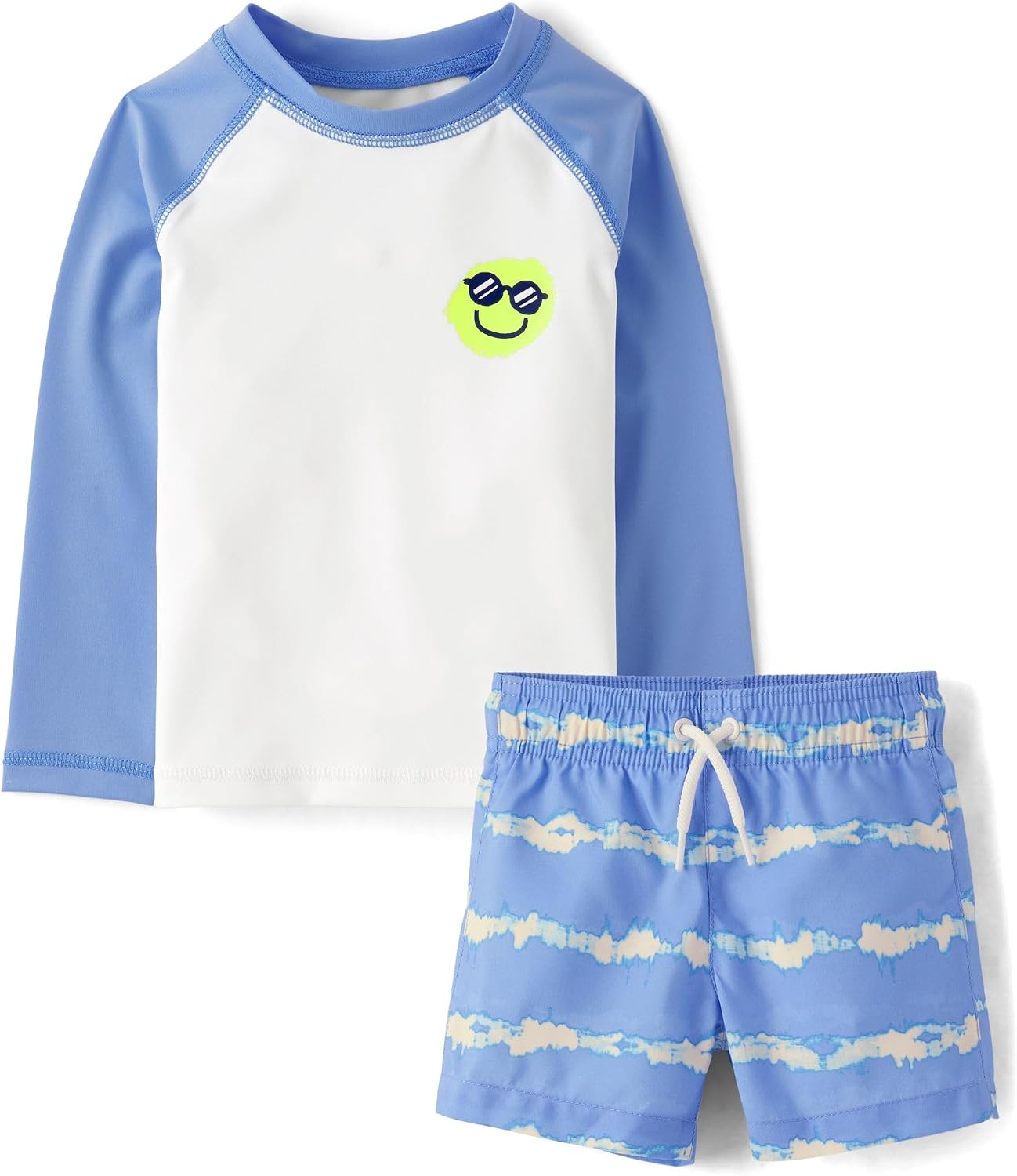 Detalle 2 de The Children's Place Baby Boys' Short-Sleeve Rashguard and Trunks Set