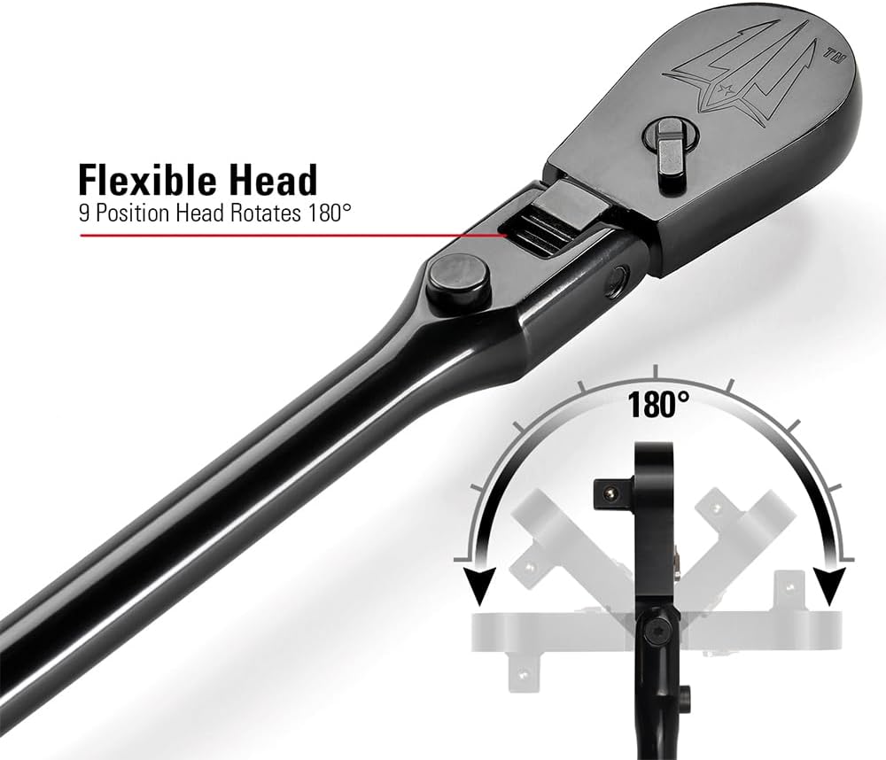 Thumbnail 3 de STARWORK 234305 True Mechanic™ 1/2" Drive Locking Flex Ratchet, 90-Tooth