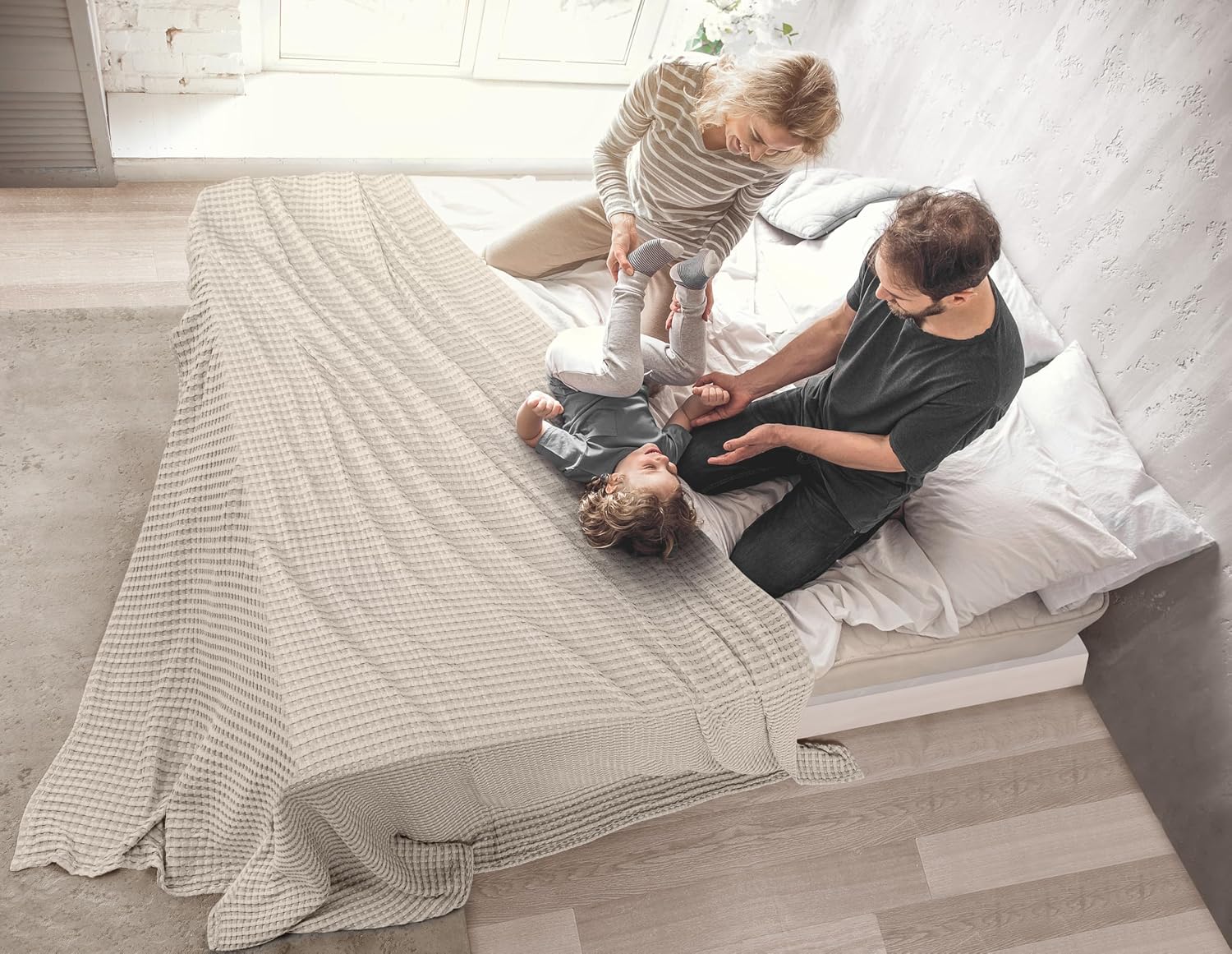 Thumbnail 6 de Utopia Bedding Couverture gaufrée 228×228 cm