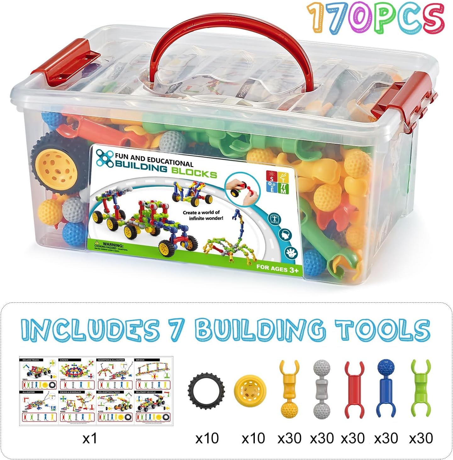 Detalle 2 de 170-Piece Building Toys for Kids