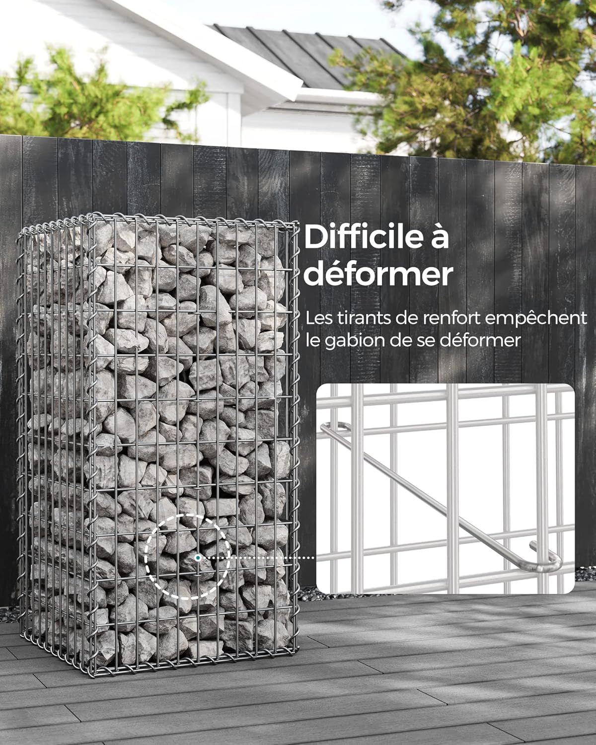 Thumbnail 3 de SONGMICS GGB455V1 Gabion 100 x 50 x 50 cm