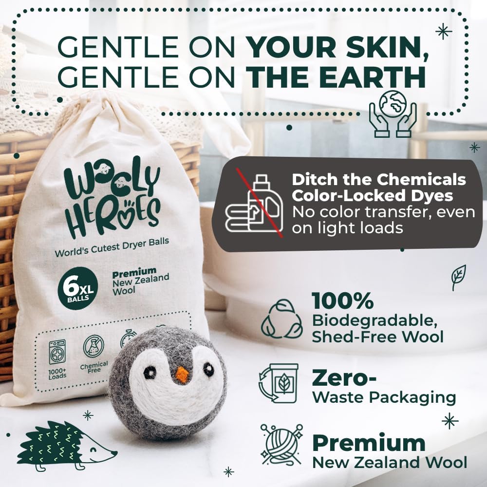 Thumbnail 2 de Wooly Heroes mhajtt-753 XL Wool Dryer Balls, 6-Pack, 100% Organic Wool