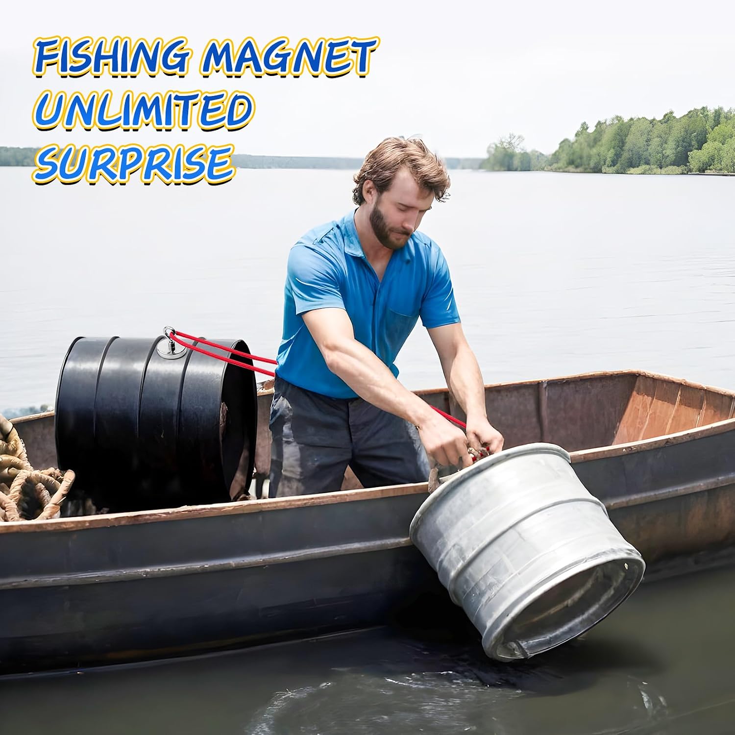 Detalle de Grtard 68kg Pulling Fishing Magnet: Durable Neodymium Tool for River Retrievals