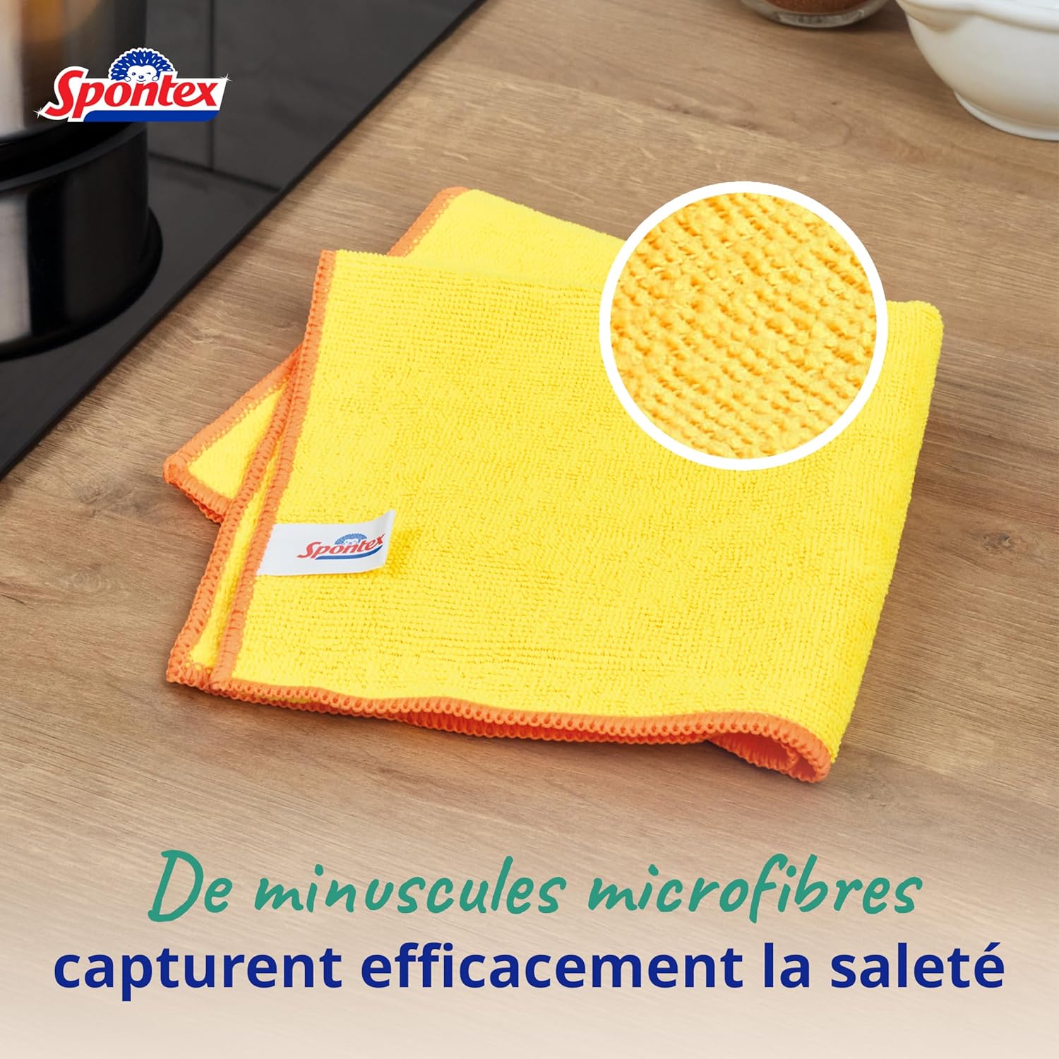 Thumbnail 2 de Chiffons de nettoyage microfibre Spontex – 16 unités 30 x 30 cm
