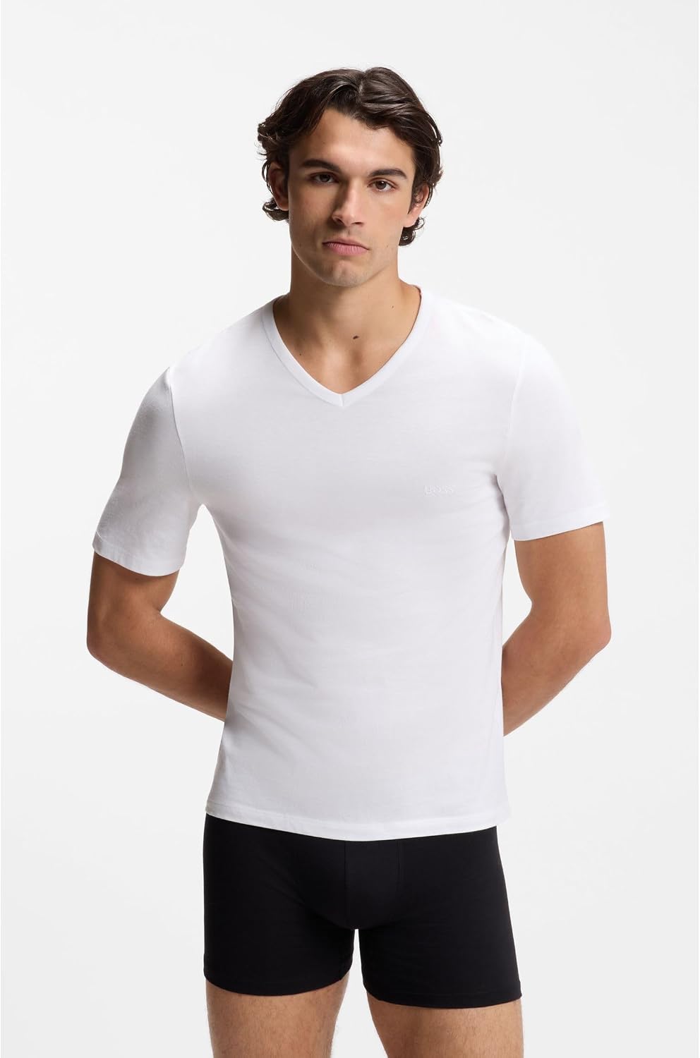 Detalle de BOSS Hommes TShirtVN 3P Classic : lot de trois t-shirts en coton à col V
