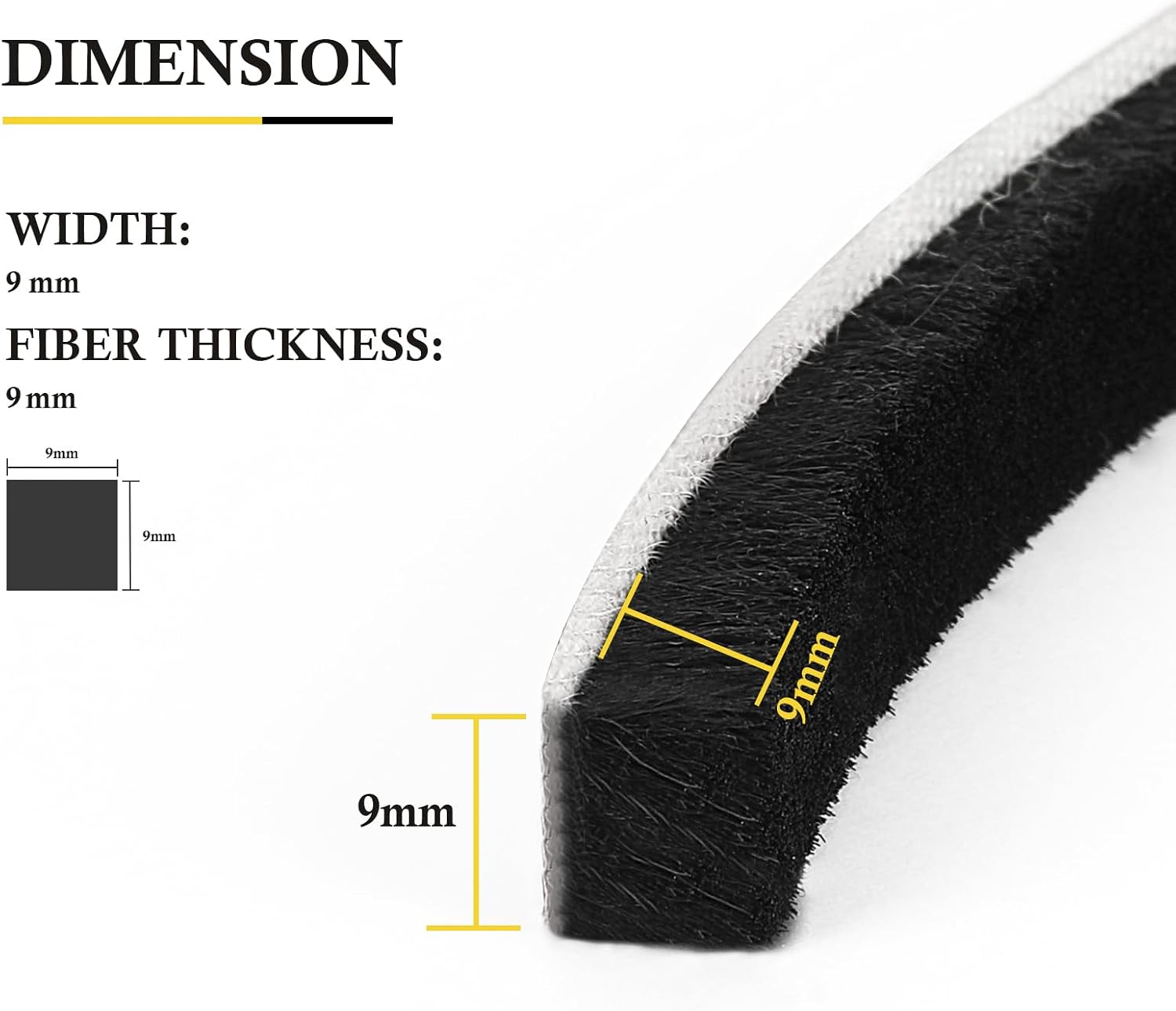Detalle 2 de fowong Self-Adhesive Brush Seal 4.9 m for Doors and Windows ๐ช