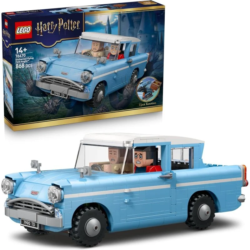 Detalle de LEGO Harry Potter Ford Anglia Volante Encantado 76470 (868 piezas)
